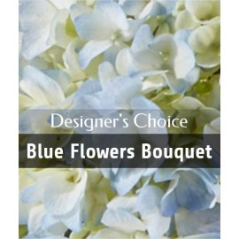 Choix du fleuriste - Bouquet teintes bleues